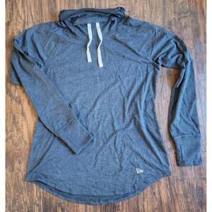 New Era Womens Sueded Cotton Cowl Tee T-Shirt Long Sleeve, Thumb Holes, S, NEW!!